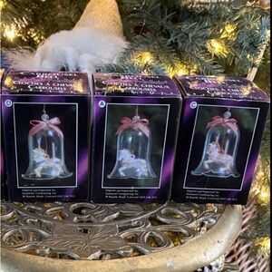 3 Glass carousel horse Christmas Ornaments